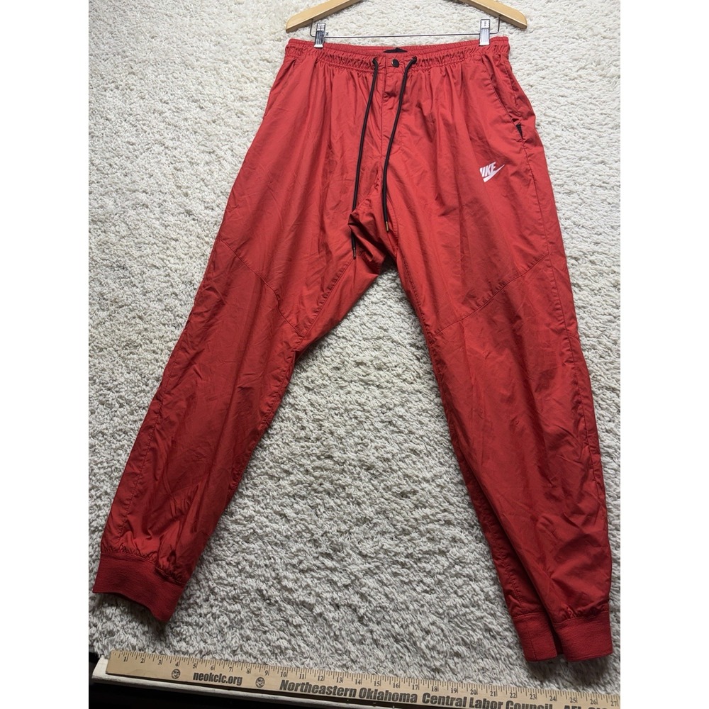 Nike Windrunner Pants Mens Size XL Red White Logo Mesh Lined Y2K Great Cond